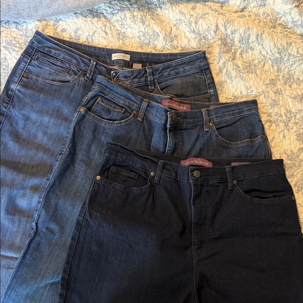 Lot of 3 Size 14 Women’s Jeans | Gloria Vanderbilt and Coldwater Creek